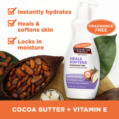 Palmer's Fragrance Free Cocoa Butter Body Lotion (13.5 Fl Oz - Pack of 3)