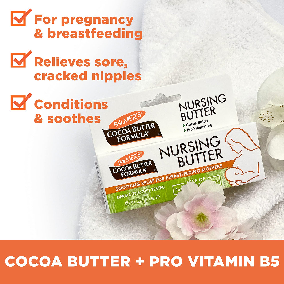 Palmer's Cocoa Butter Formula Nursing Butter for Breastfeeding (1.1 Oz)