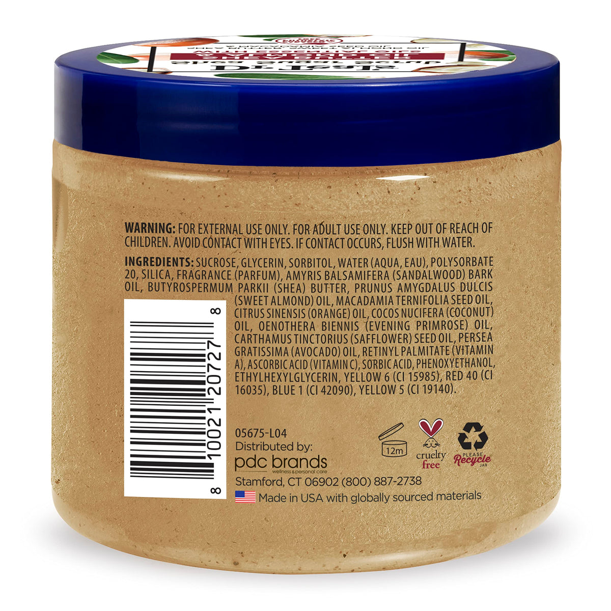 Dr Teal's Shea Sugar Body Scrub, Shea Butter with Almond Oil & Essential Oils, 19 oz (Pack of 3)