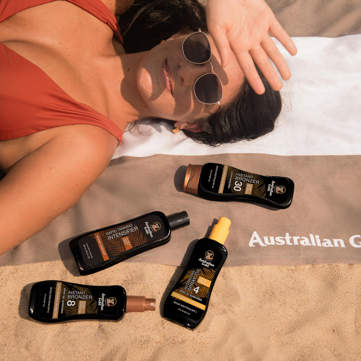 Australian Gold Sunscreen Lotion with Instant Bronzer SPF 15, 8 Ounce | Broad Spectrum | Water Resistant | Non-Greasy | SPF 15 8 Fl Oz (Pack of 1)