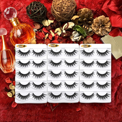 Eliace False Eyelashes 15 Pairs Cat Eye-Lashes 3D Mink Lashes