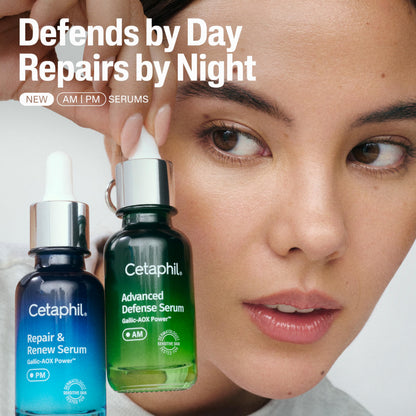 Cetaphil Repair & Renew Night Face Serum, Sensitive Skin, Vitamin E, 1oz