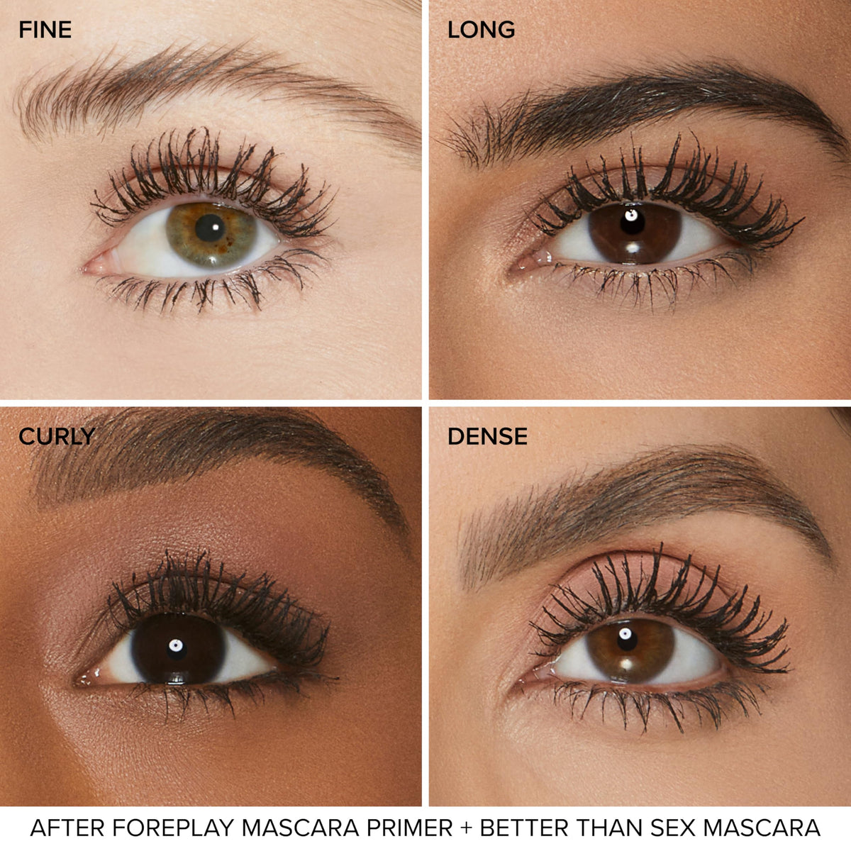 Too Faced Better Than Sex Foreplay Mascara Primer | Waterproof Eyelash Primer for Volume and Length | Nourishing Argan Oil + Grape Seed Oil Formula, Black, 0.27 Fl Oz